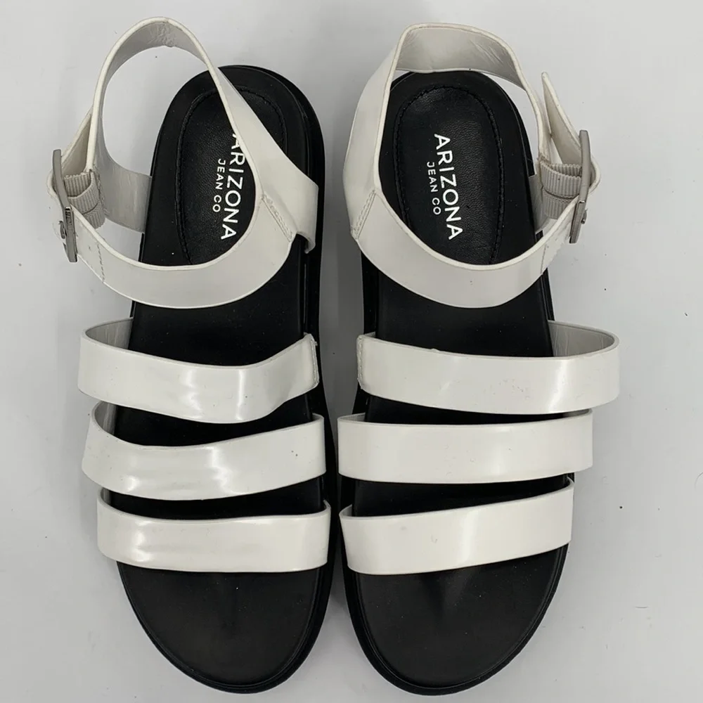 Arizona Jean Co. White Sandals Size 10 - Picture 3 of 6